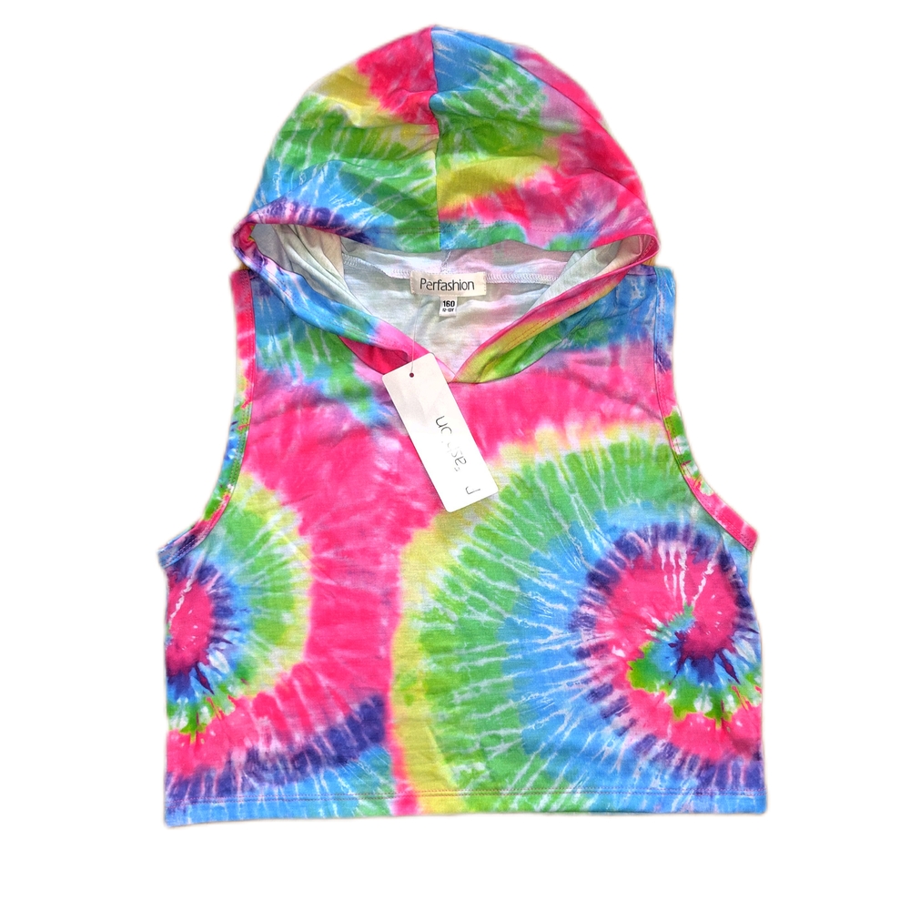 Perfection Kids Vibrant Tie-Dye Hooded Top